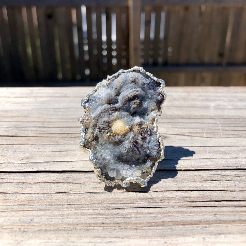 Geode druzy ring